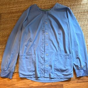 Women’s Light Blue Healing Hands Scrub Top